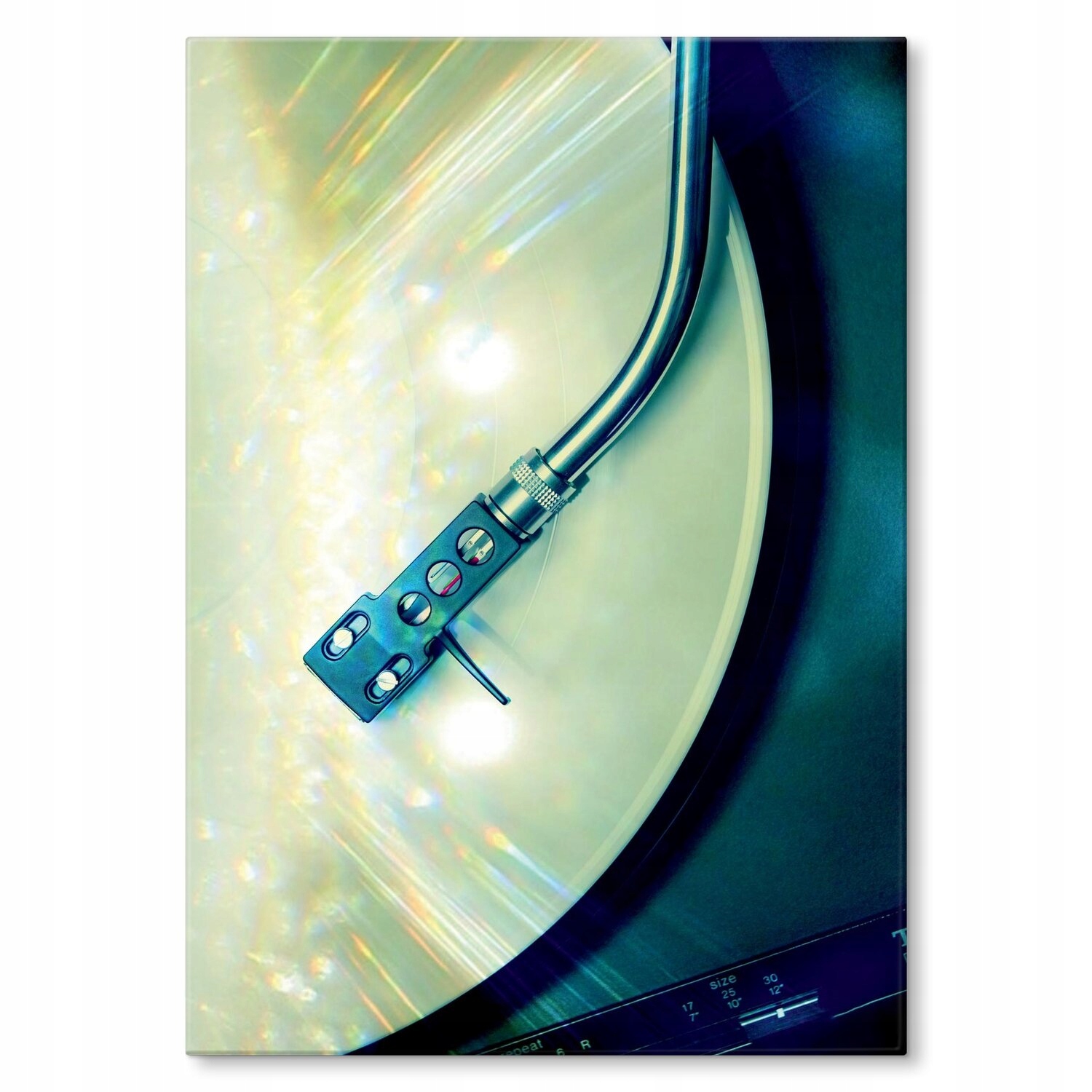 Kovový plakát Gramofonová vinylová deska Dárek 42 x 59 cm