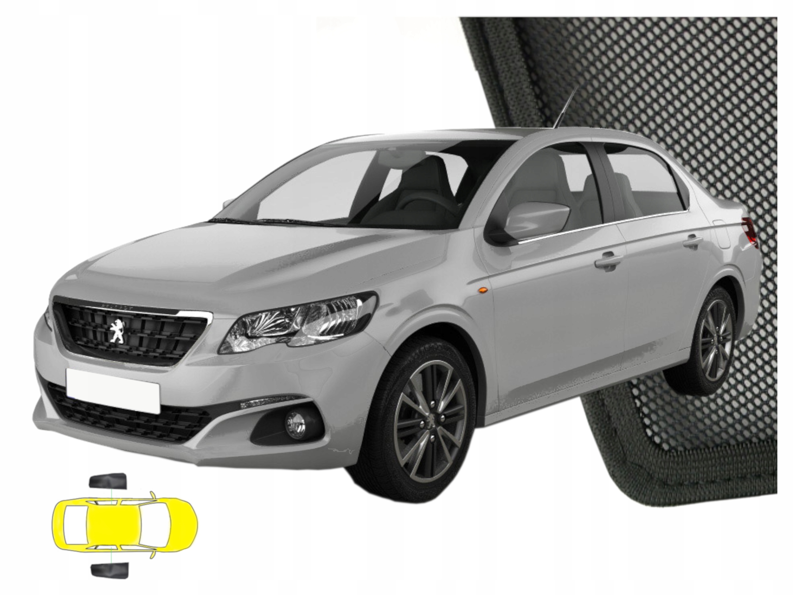 Záclony na sklo sluneční clony do auta Peugeot 301