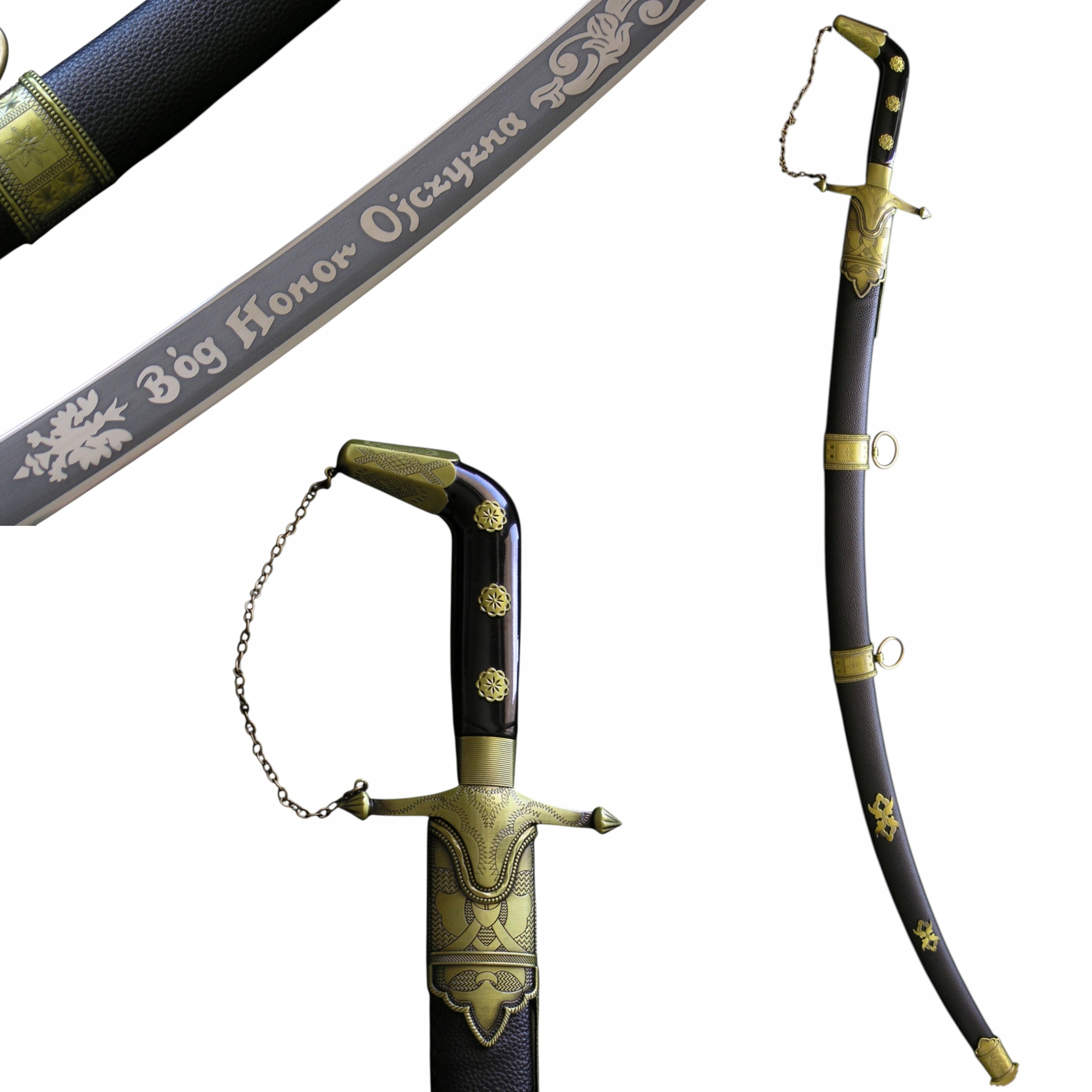 Polská šavle Šle Bůh Čest Vlast s pouzdrem JOT097C