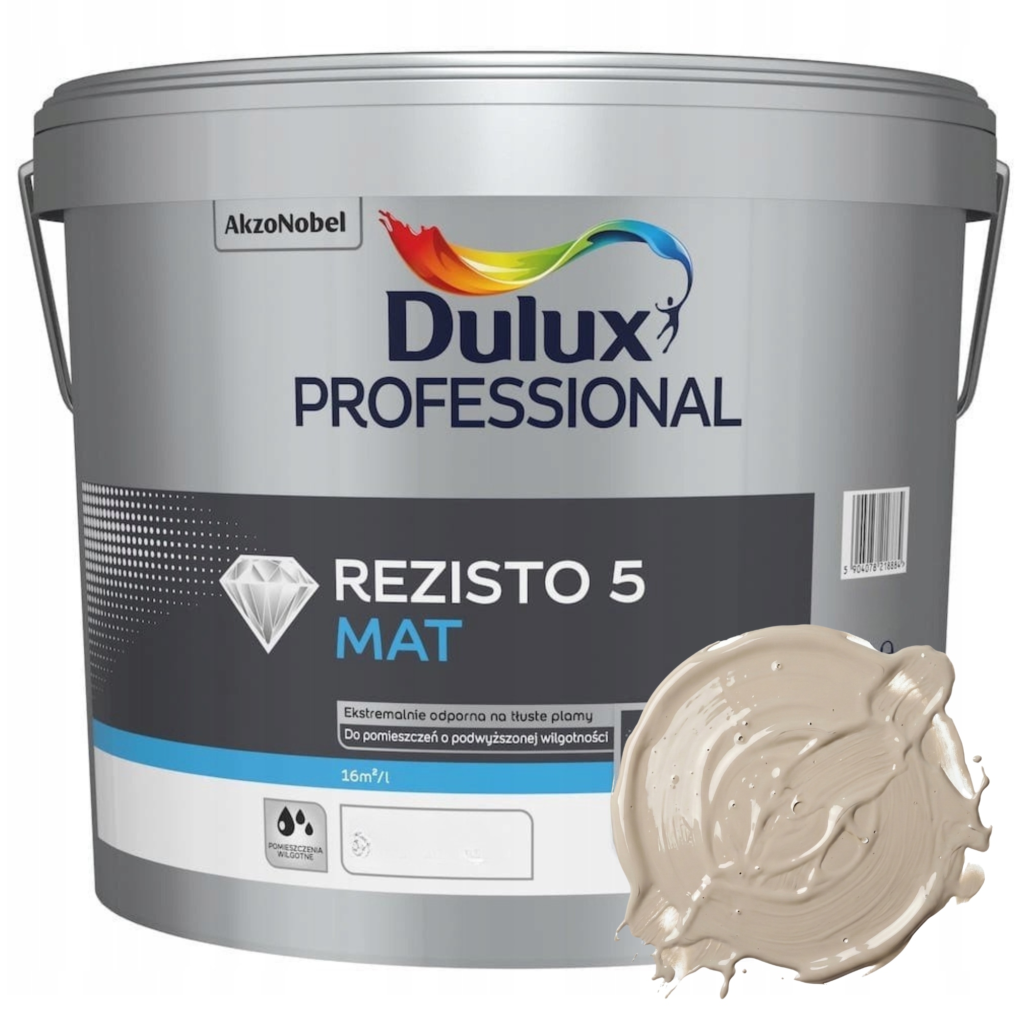 Barva na stěny Dulux Rezisto 5 9L Plamovzdorná barva Kašmír Mat třída 1