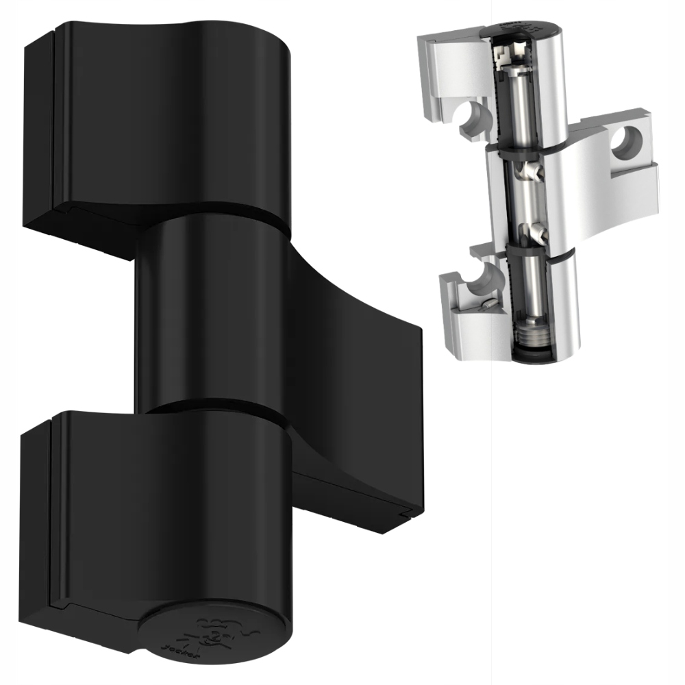 Dveřní Závěs Jocker Pro Pvc Tříkřídlý 160 Kg 67 MM Černý Ral 9005