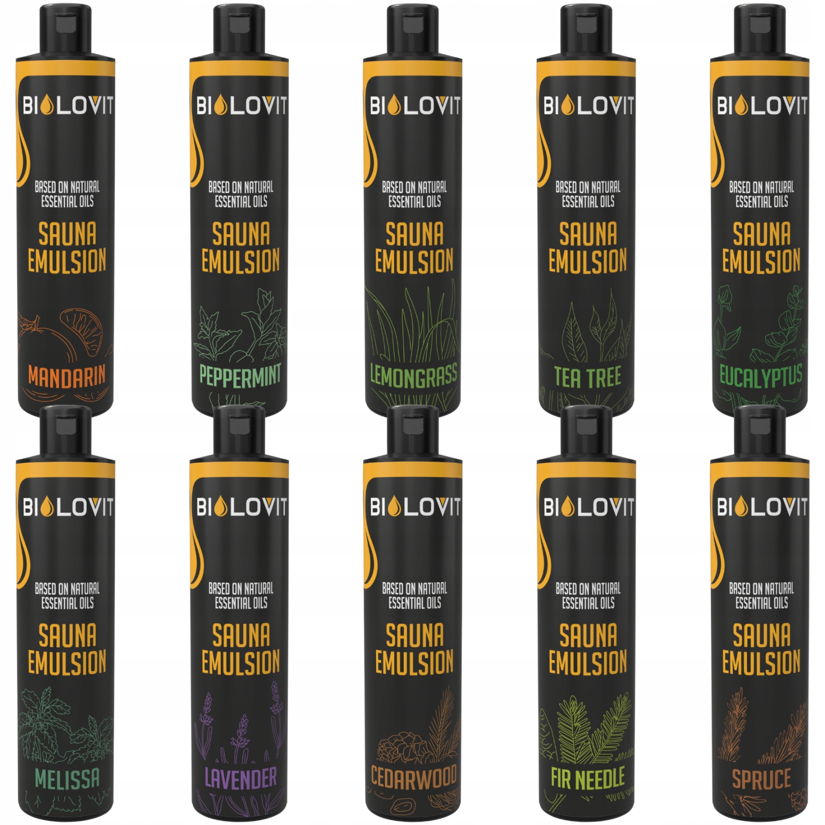 10 x Bilovit Mix saunových emulzií Aromaterapia 250 ml