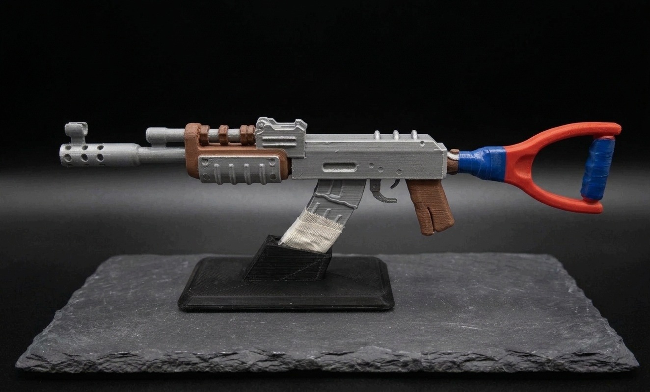 Rust AK-47 model v měřítku 1:3 ručně malovaný