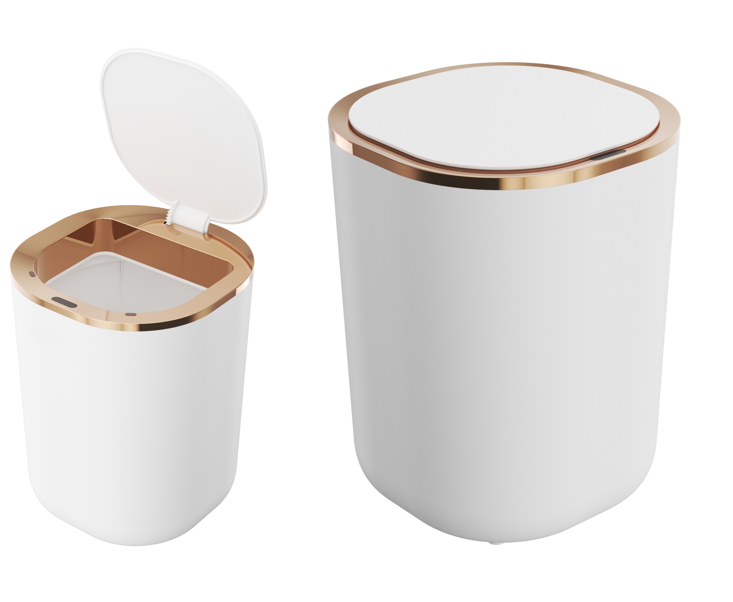 Bílý Odpadkový Koš Do Koupelny Na Toaletu Bezdotykový 12L Odpadkový Koš