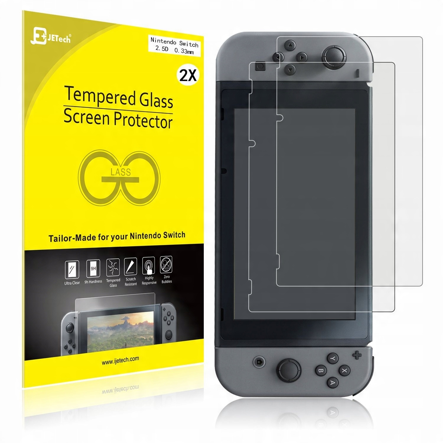 

Jetech Szkło Hartowane 9H Nintendo Switch 2SZT