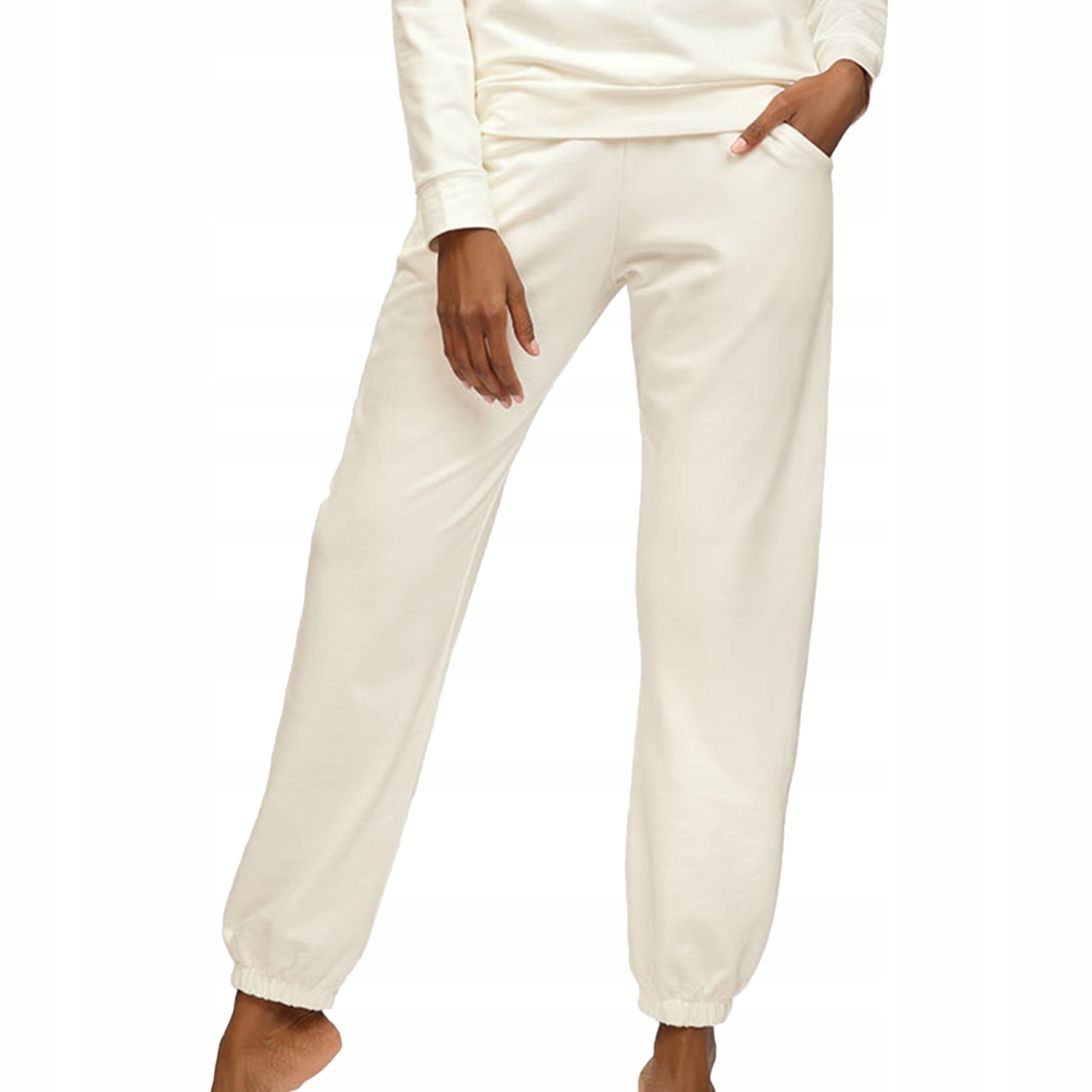 Dkaren Venezja ecru teplákové kalhoty teplákovka 2XL