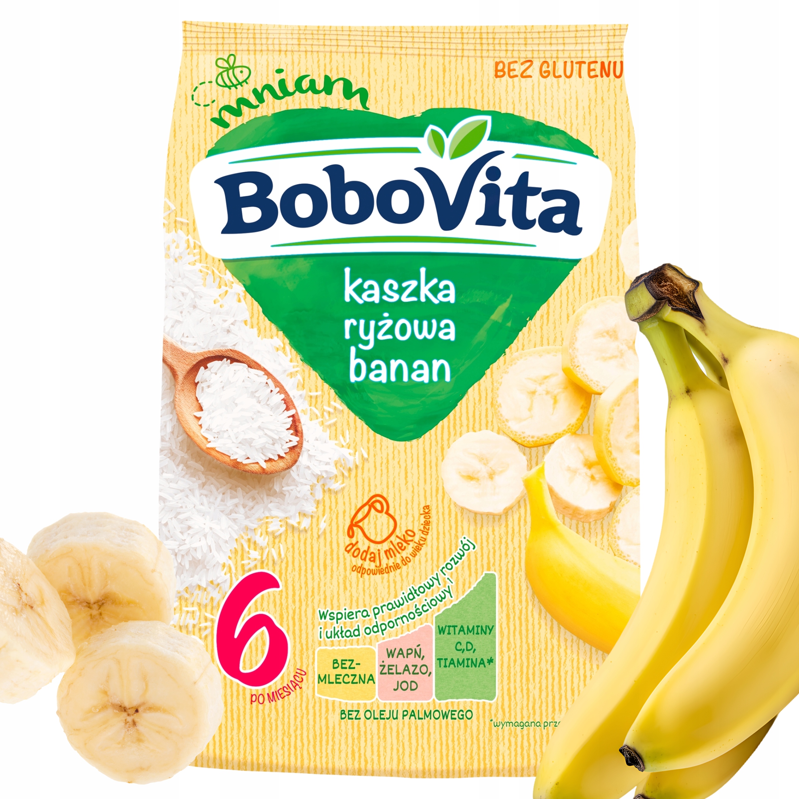 BOBOVITA KASZKA RYŻOWA BANAN PO 6 MIESIĄCU 180G