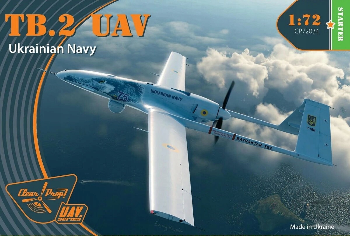 Bayraktar TB.2 Uav Ukrajinské námořnictvo Clear Prop! CP72034 měřítko 1/72