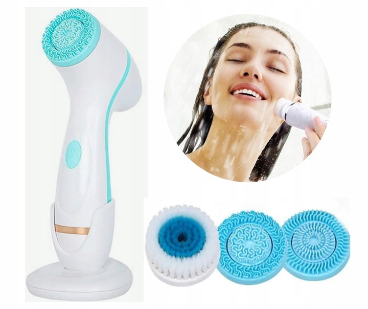SZCZOTECZKA SONICZNA DO MYCIA TWARZY SZCZOTKA ELEKTRYCZNA OCZYSZCZANIE 3W1