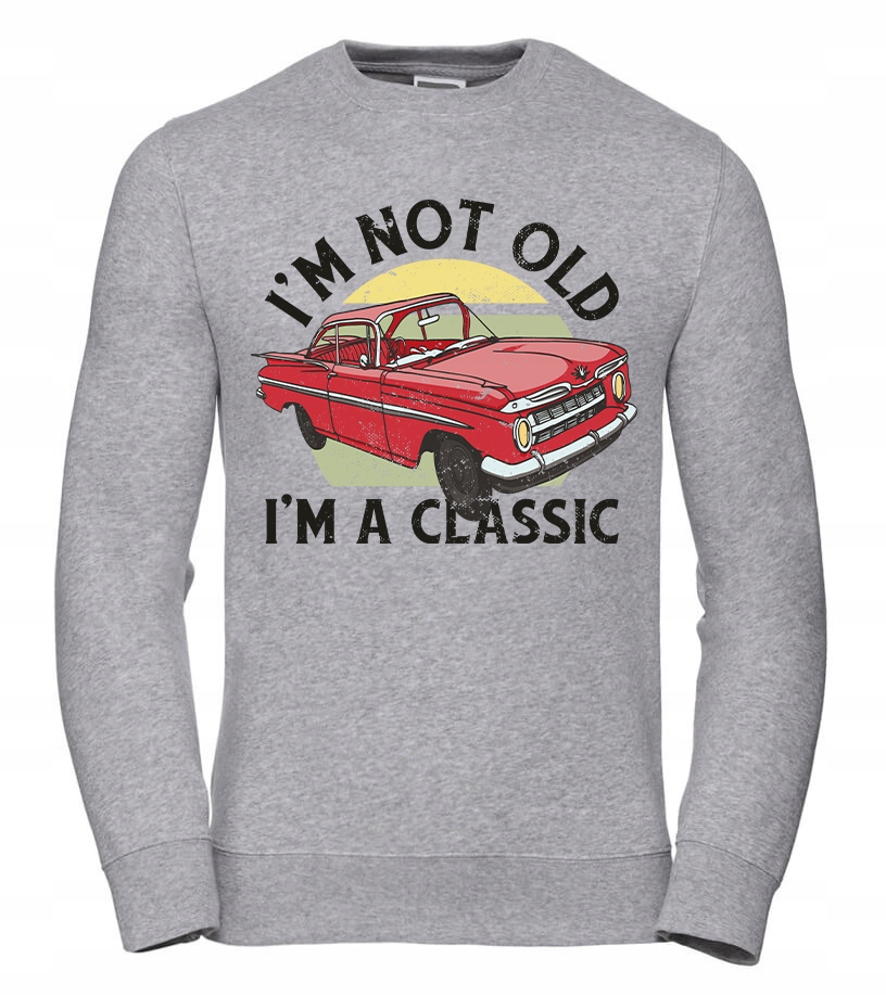 Pánská Mikina Im Not Old Im Classic S Šedá pro muže, muže a muže