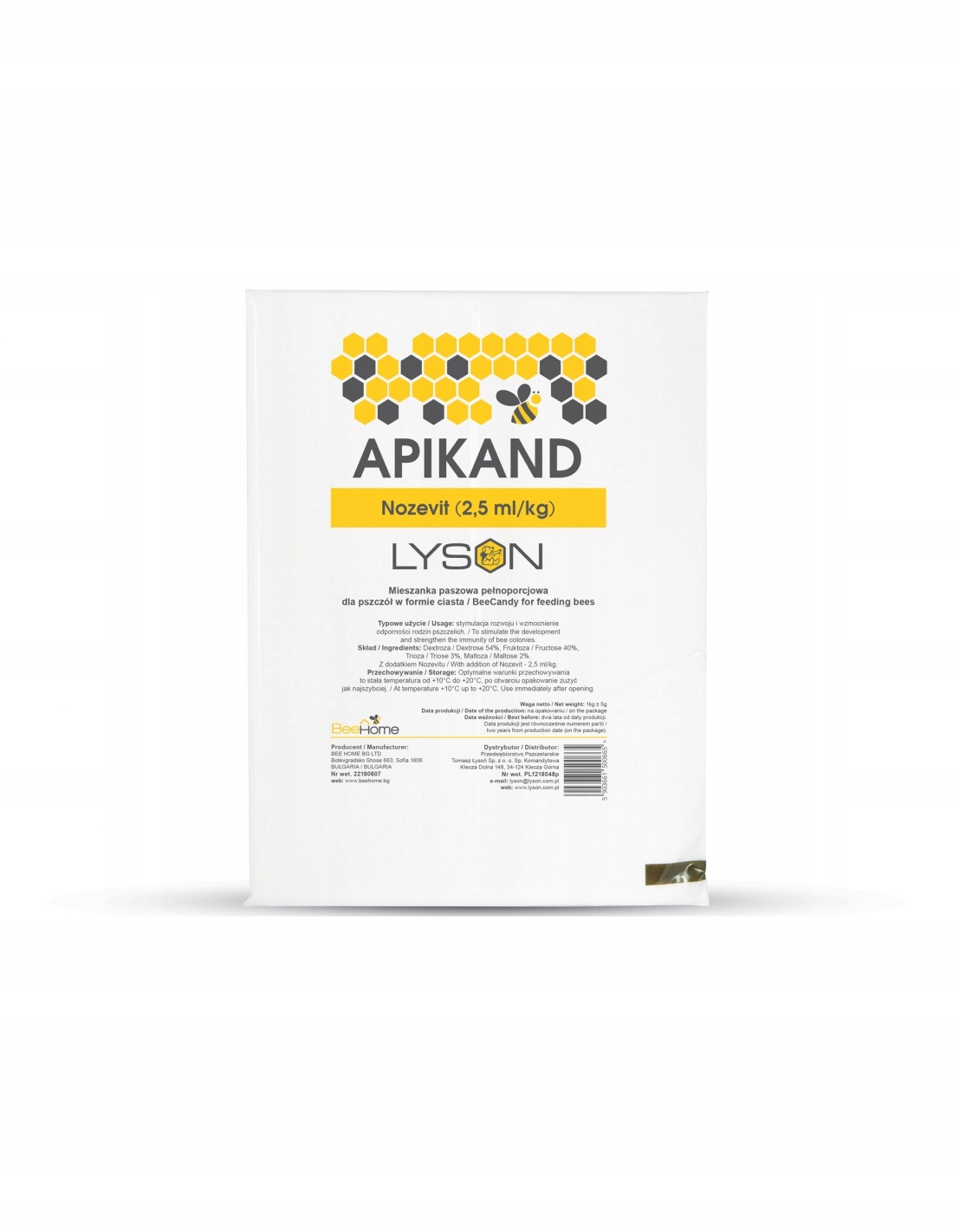 

Apikand Bf z nozevitem ciasto 1kg
