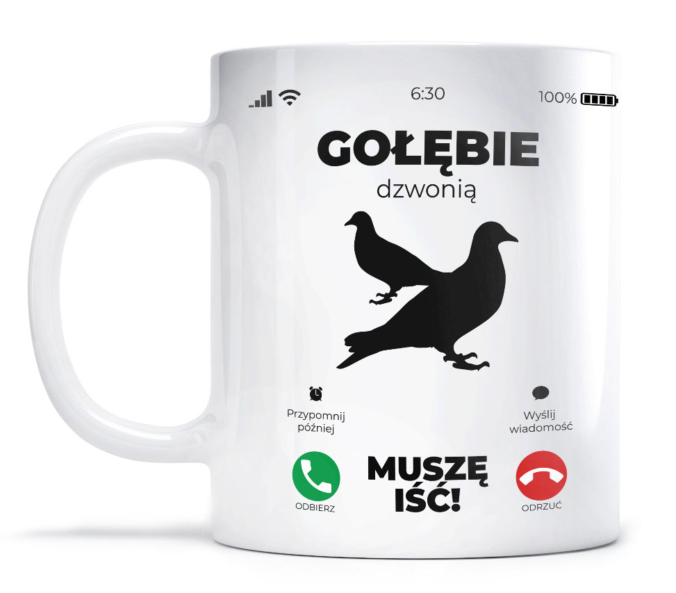

Kubek Gołębie dzwonią Hodowca Gołebi