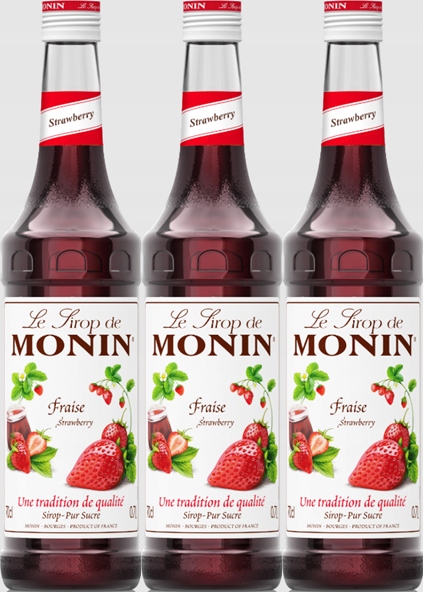 3x Syrop truskawkowy truskawka Monin strawber gratis*