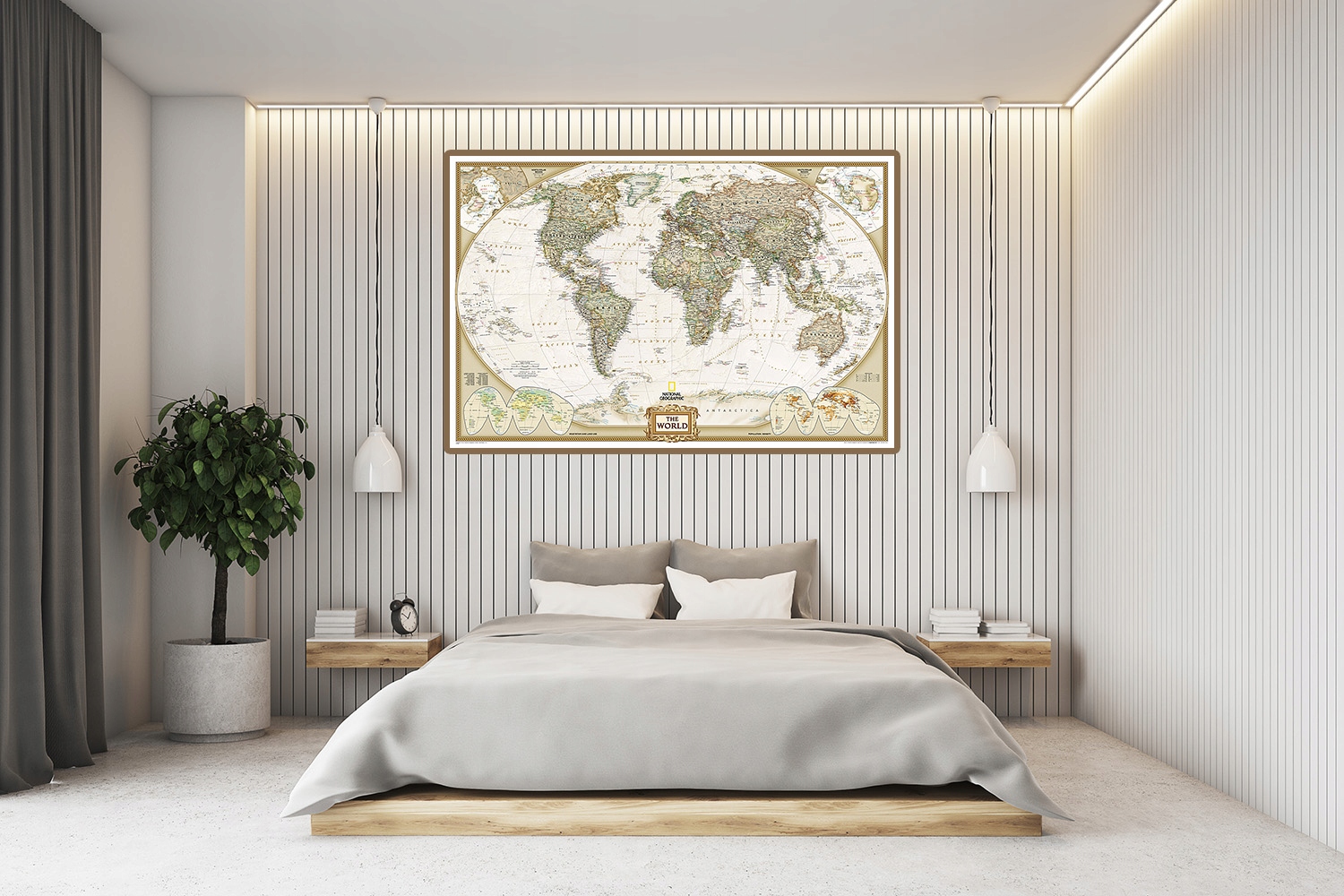 USA mapa ścienna 'KORKOWA' PINBOARD Szerokość produktu 176 cm