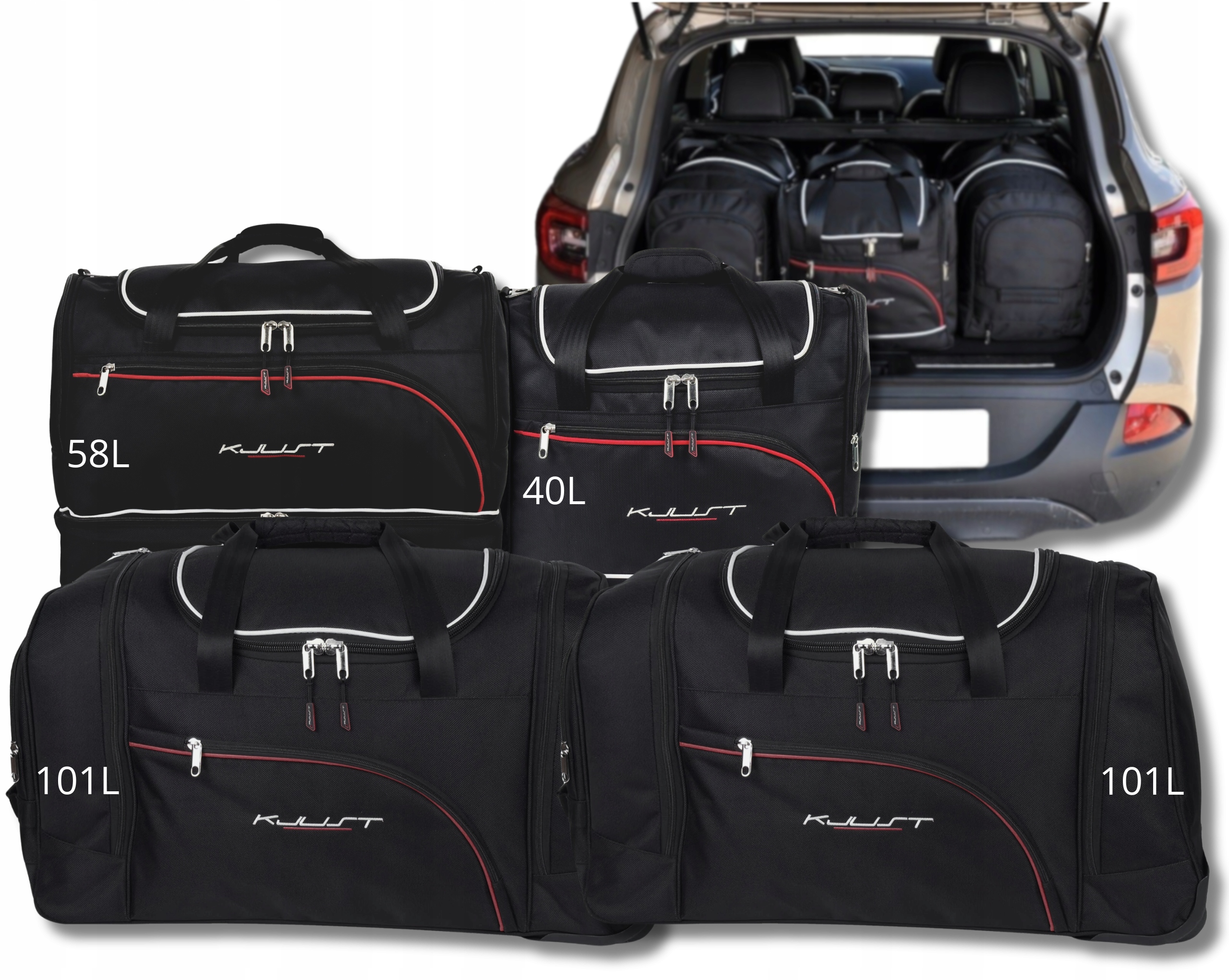 Cestovná Taška Do Kufra Renault Kadjar 2015+ 4 ks