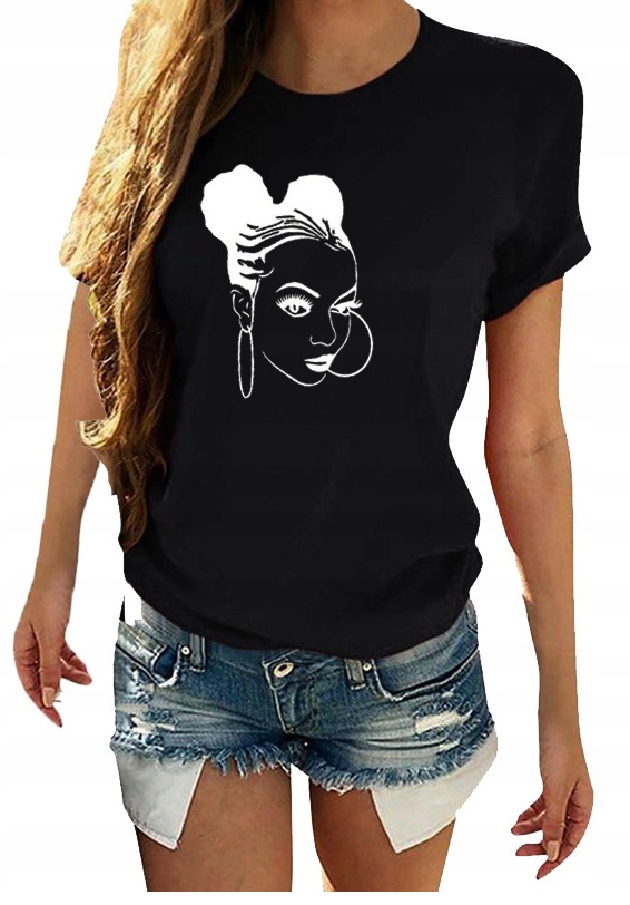 

T-shirt Koszulka Damska Z Nadrukiem Twarz a L
