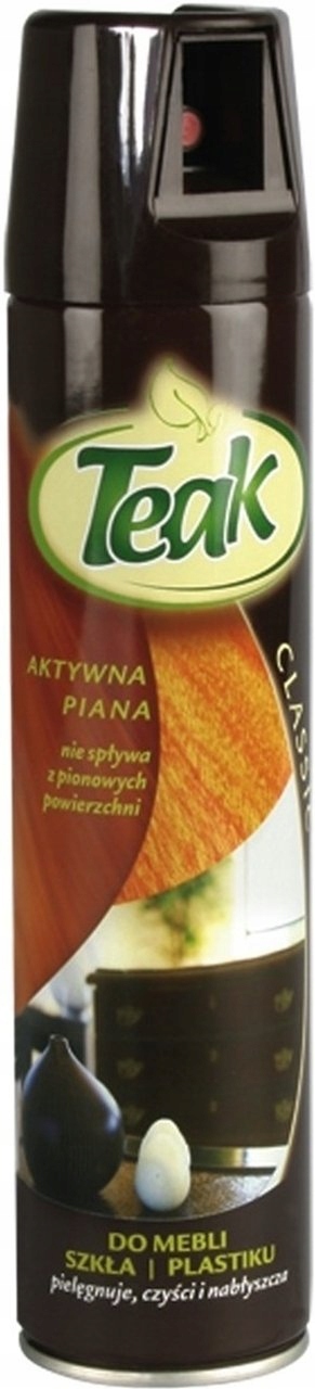 

Teak Aerozol Do Mebli Szkła Plastiku Classic 300ML