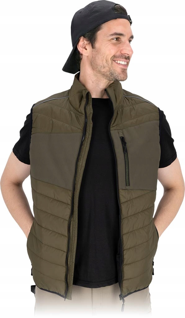 Męska kamizelka ocieplana bezrękawnik ocieplacz softshellowy elastyczny