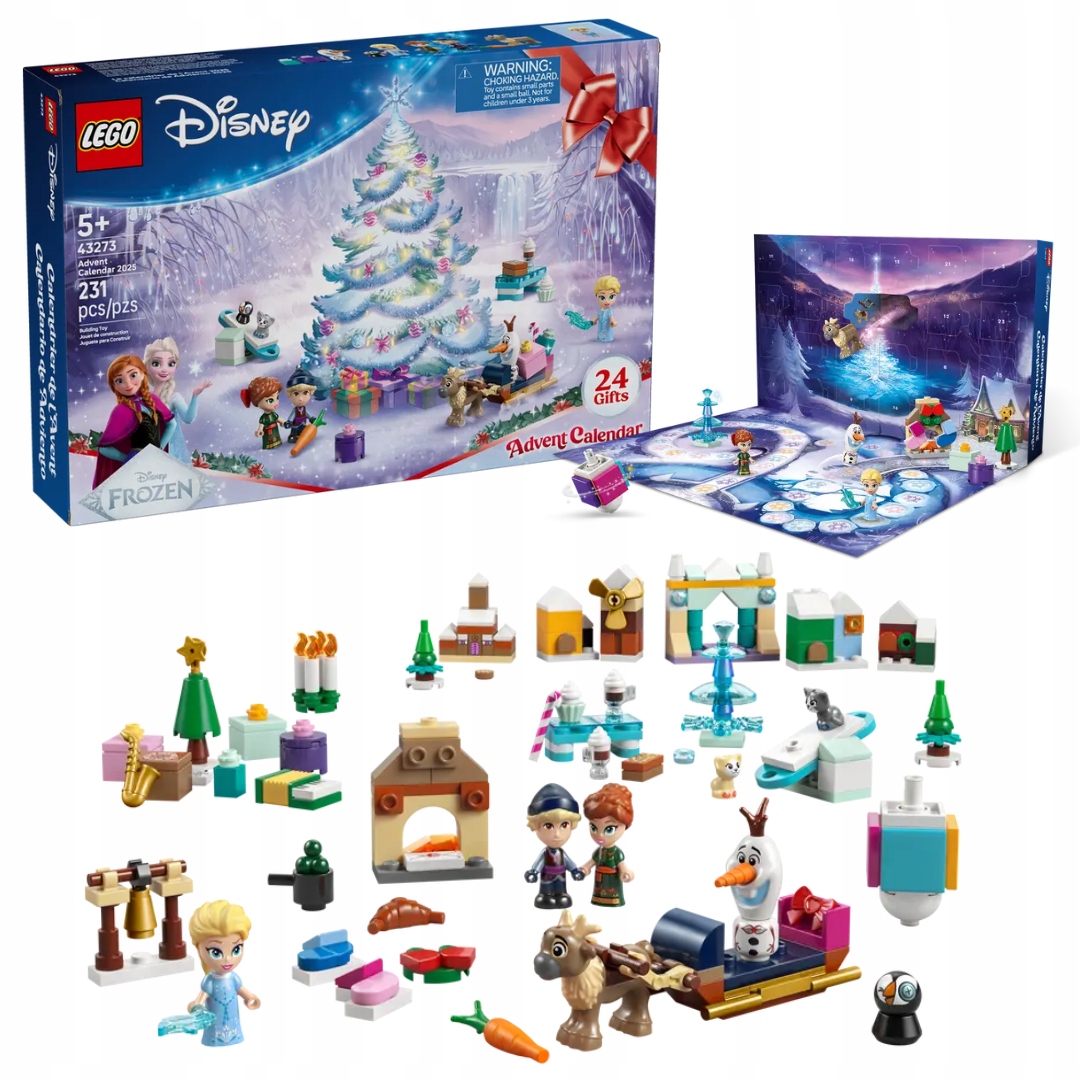 Lego Disney 43273 Adventní kalendář na rok 2025 Ledové Království Elza Anna