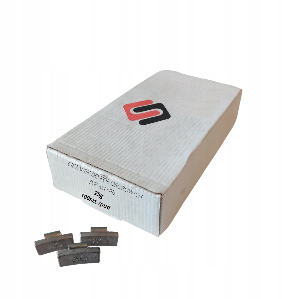 

Ciężarki nabijane do felg aluminiowych 25g Alu Pb