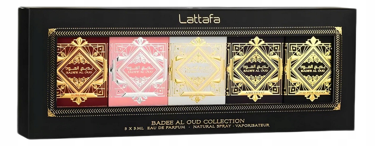 Lattafa Badee Al Oud sada miniaturních parfémovaných vod 5x5 ml