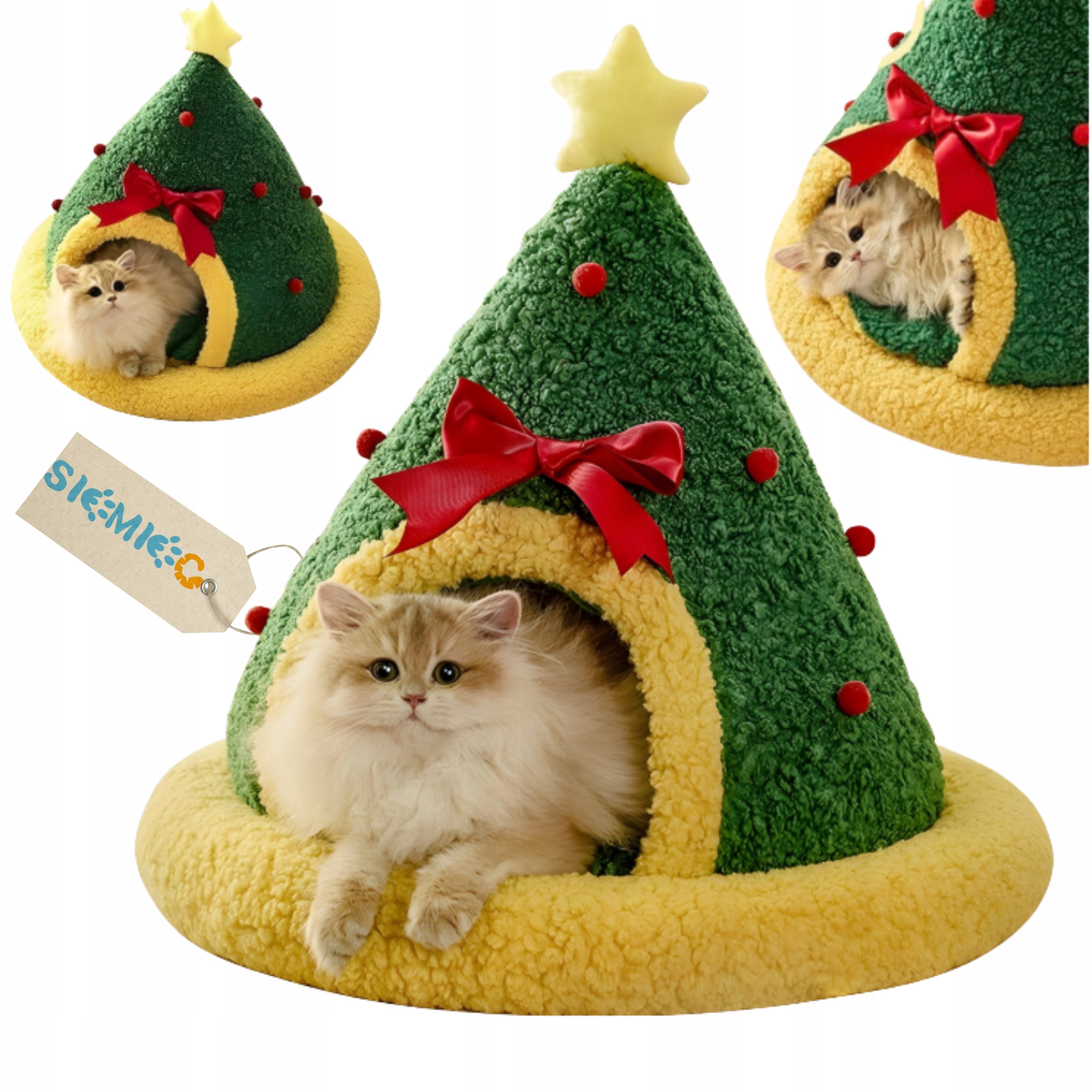 Pelíšek Pro Kočky Vánoční Zimní Domeček Ideální Pro Vašeho Mazlíčka