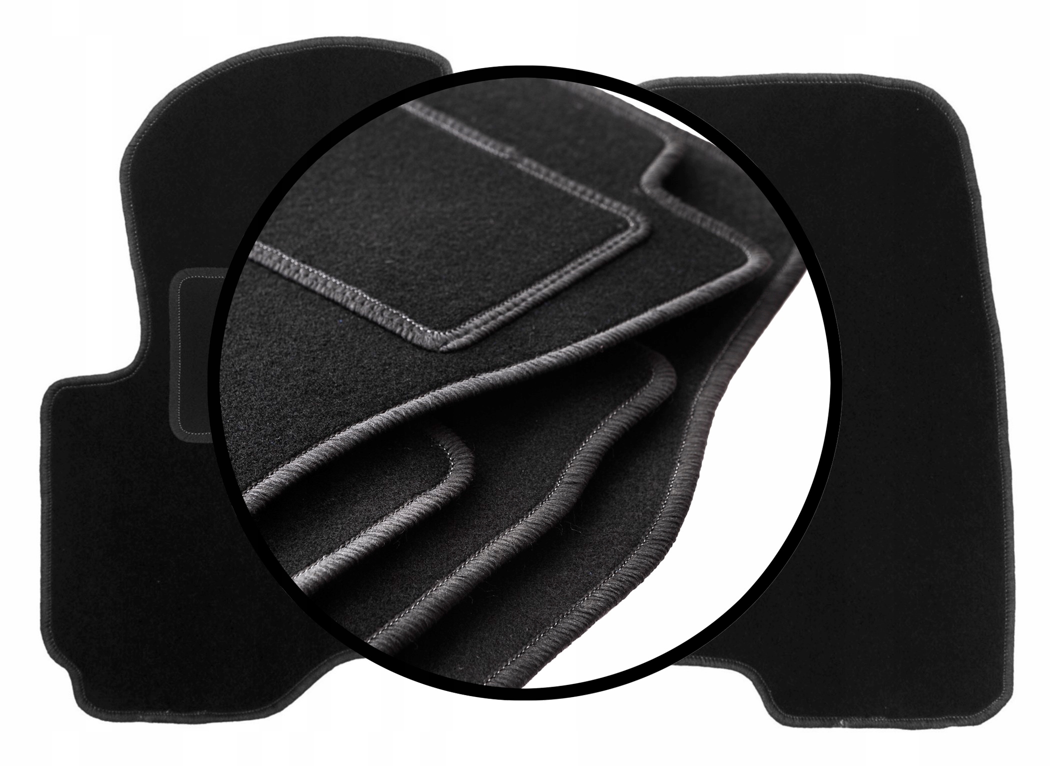 Velurové koberce komplet pro: Mitsubishi Colt VII hatchback (2004-2008)