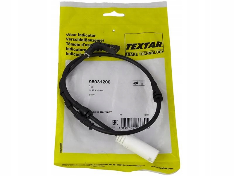 

Textar Czujnik Klocków 98031200