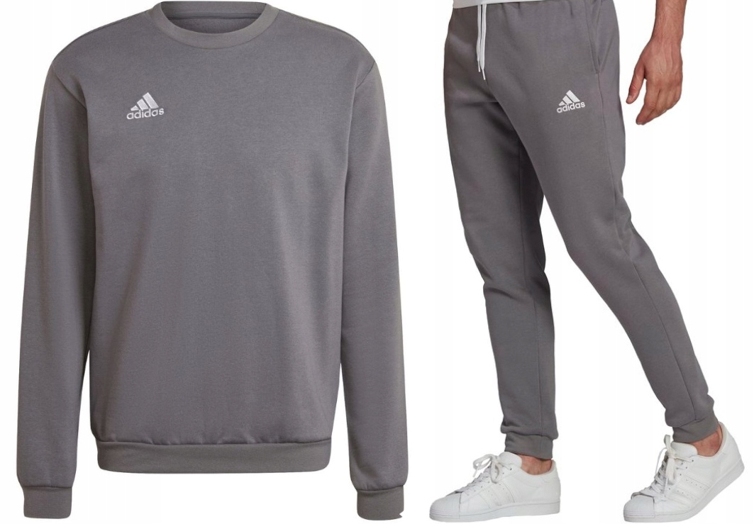Adidas dres męski komplet dresowy spodnie bluza bawełna roz. M