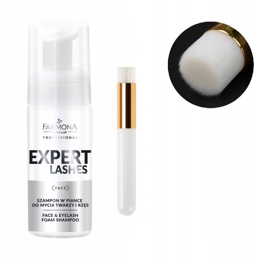 FARMONA EXPERT LASHES SZAMPON DO RZĘS + PĘDZELEK DO MYCIA