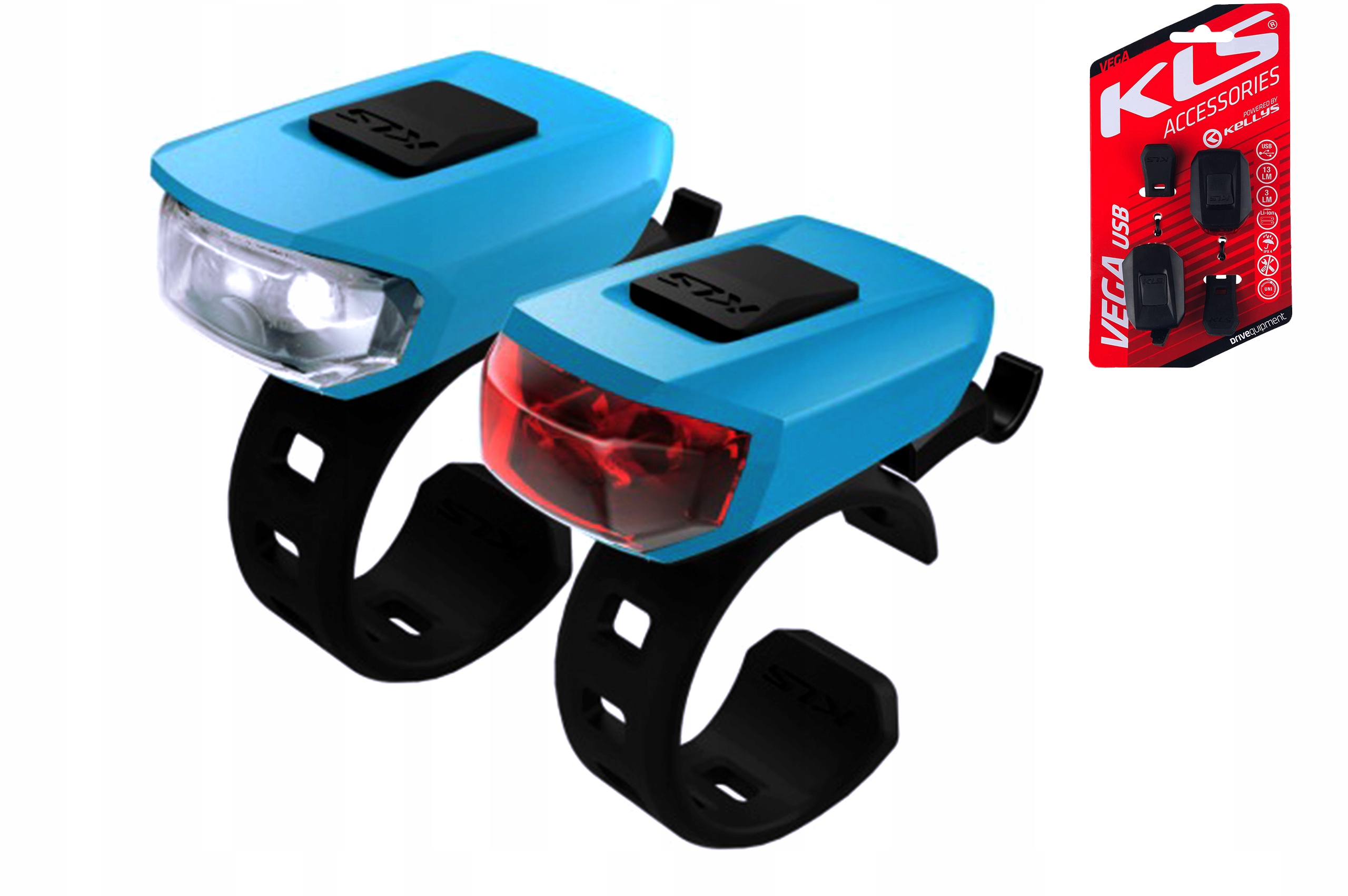 

Zestaw Oświetlenia Na Rower Kellys Kls Vega blue