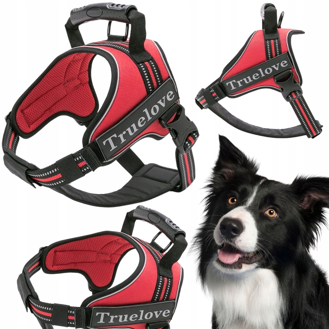 Levně Postroj Pro Psa Pracujícího S Rukojetí Truelove Outdoor Červený M