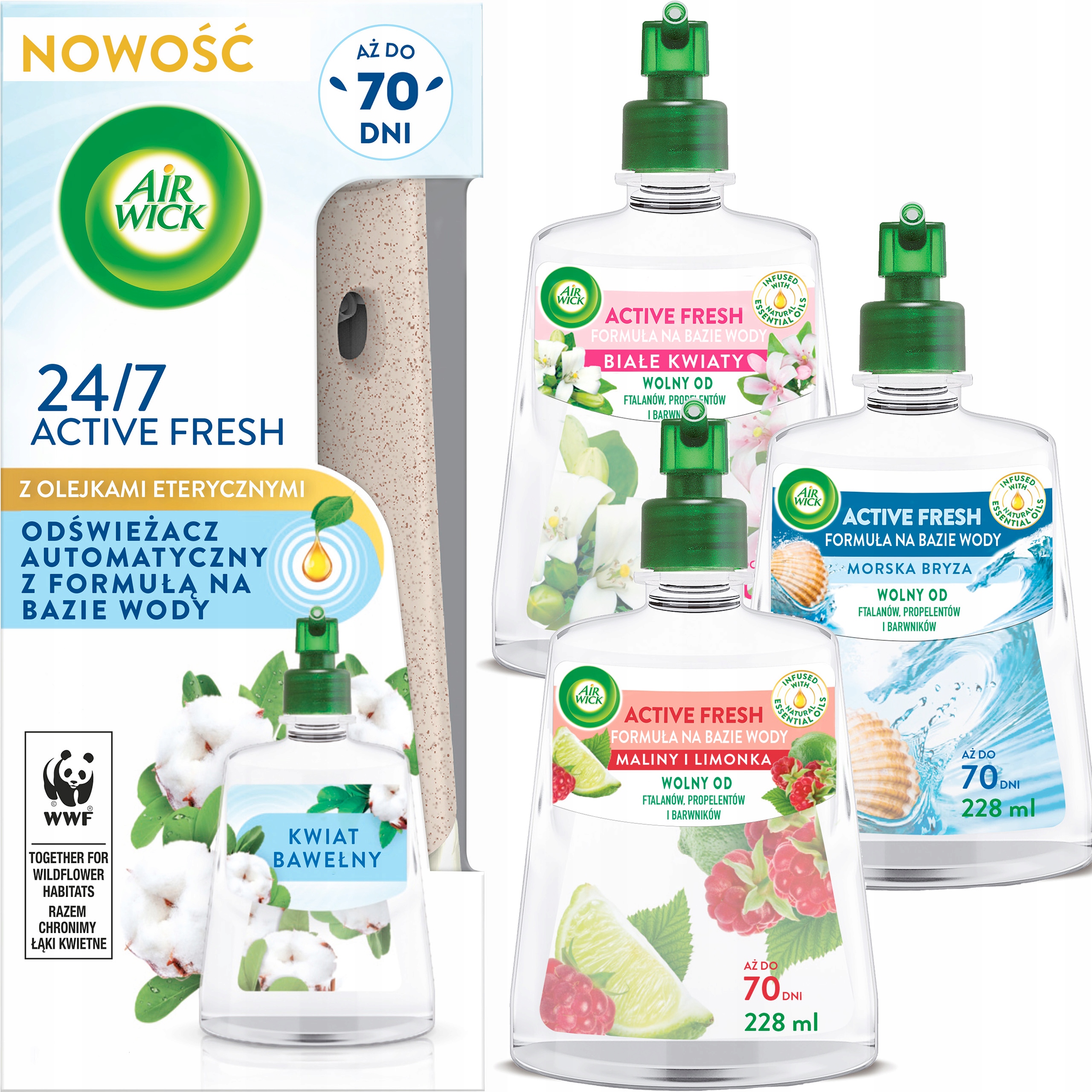 

Air Wick Active Fresh Komplet Zestaw 3x Wkład