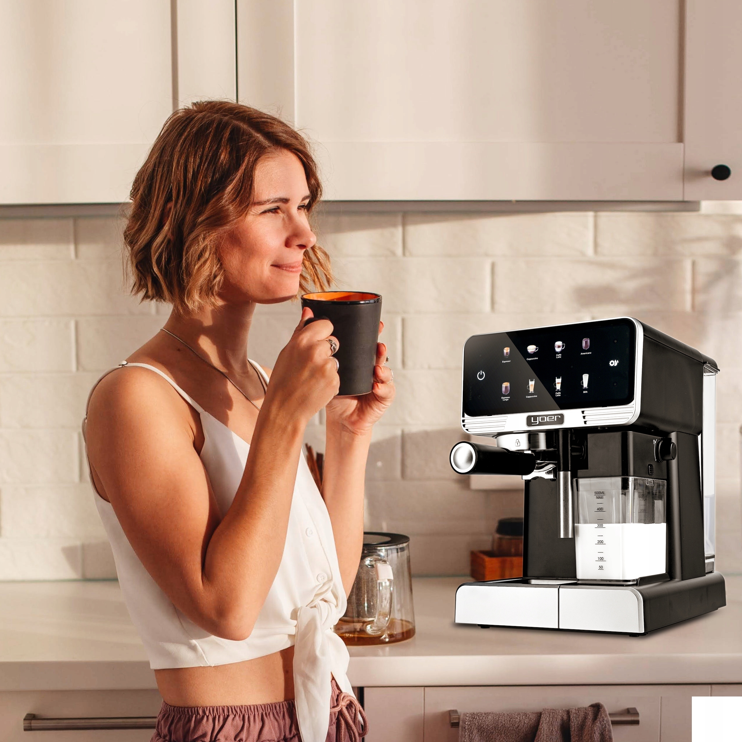 Ekspres do kawy Ciśnieniowy Yoer +LED 20bar 1350W Automatyczny +THERMOBLOCK EAN (GTIN) 5900779770362