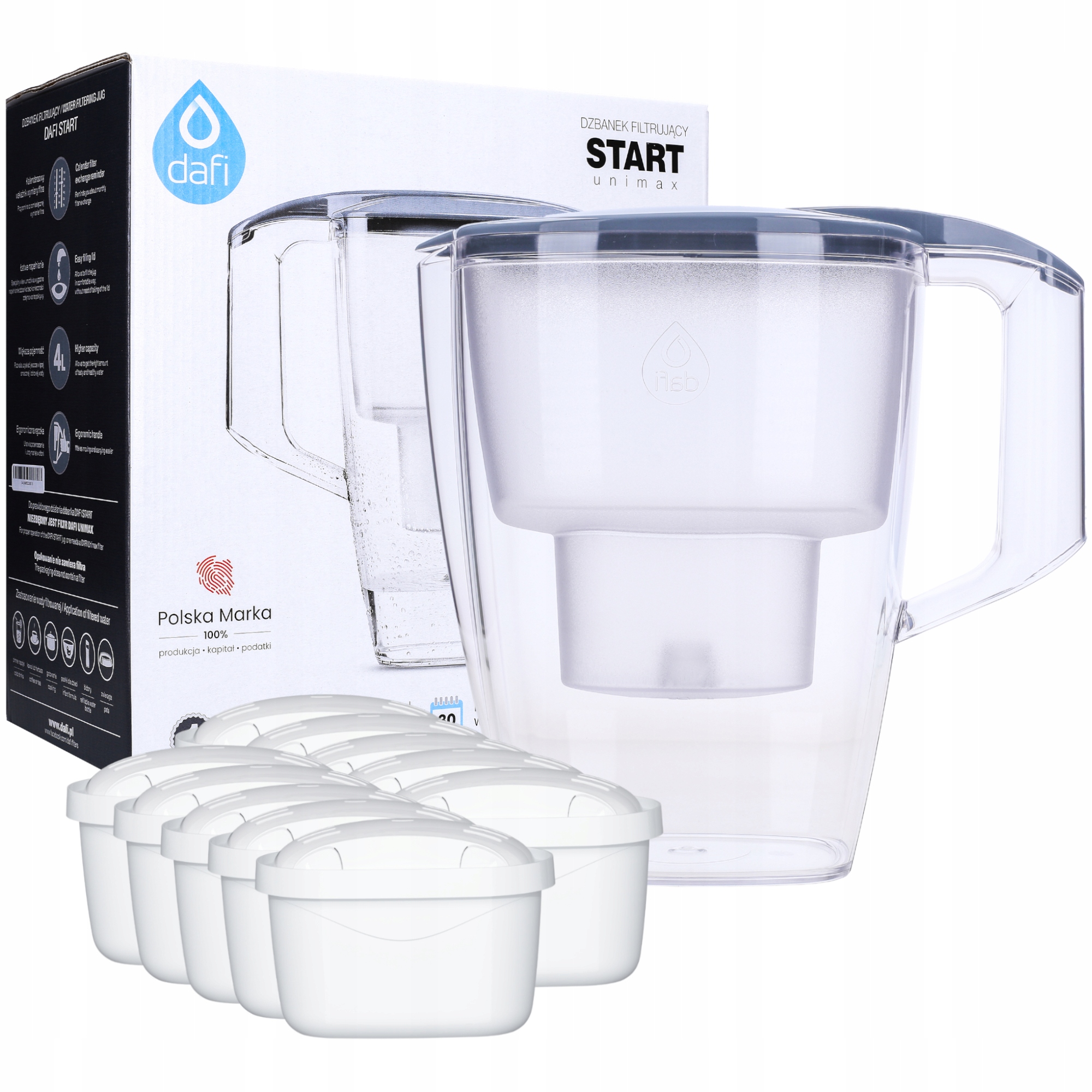

Dafi Dzbanek Filtrujący XL 4L Start 10x Filtr Maxi