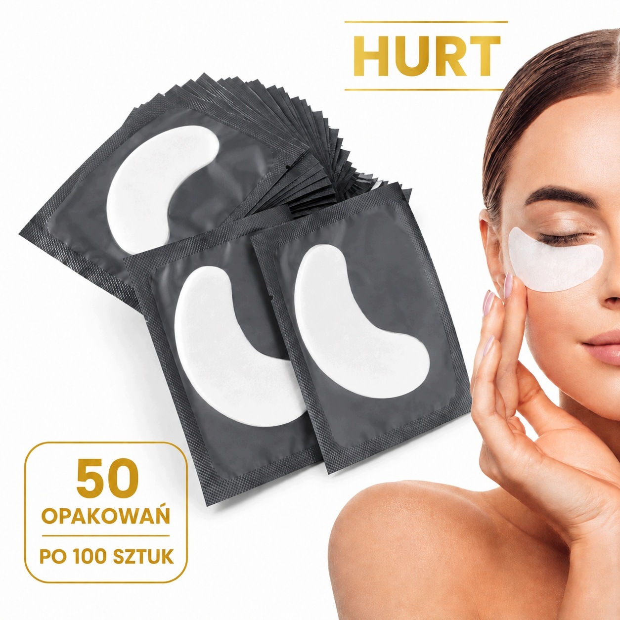 50*100 Ks Vločky na prodlužování řas ForMe černé Velkoobchod