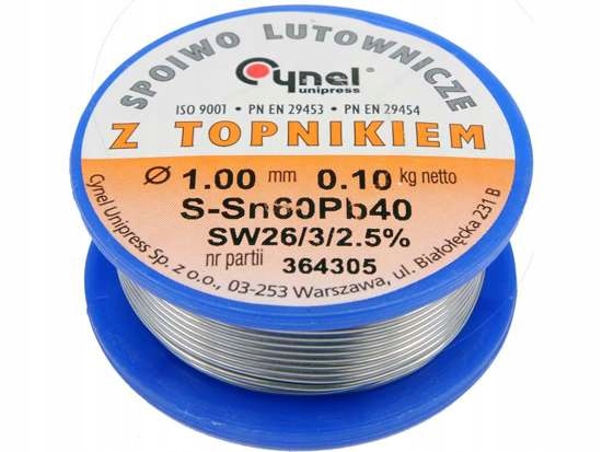 

Spoiwo Lutownicze sn60pb40 1,0/100