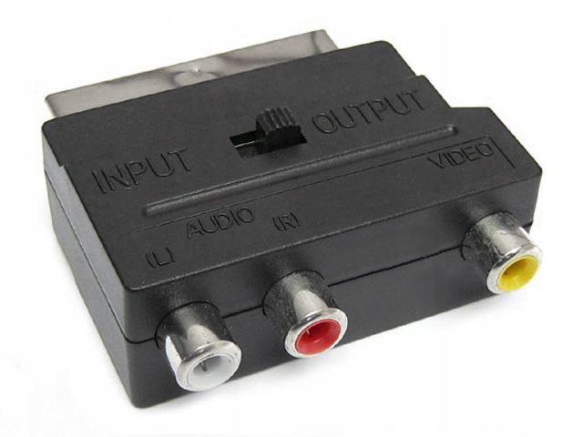 

Adapter Av SCART/EURO-3xRCA z przeł. kierunku