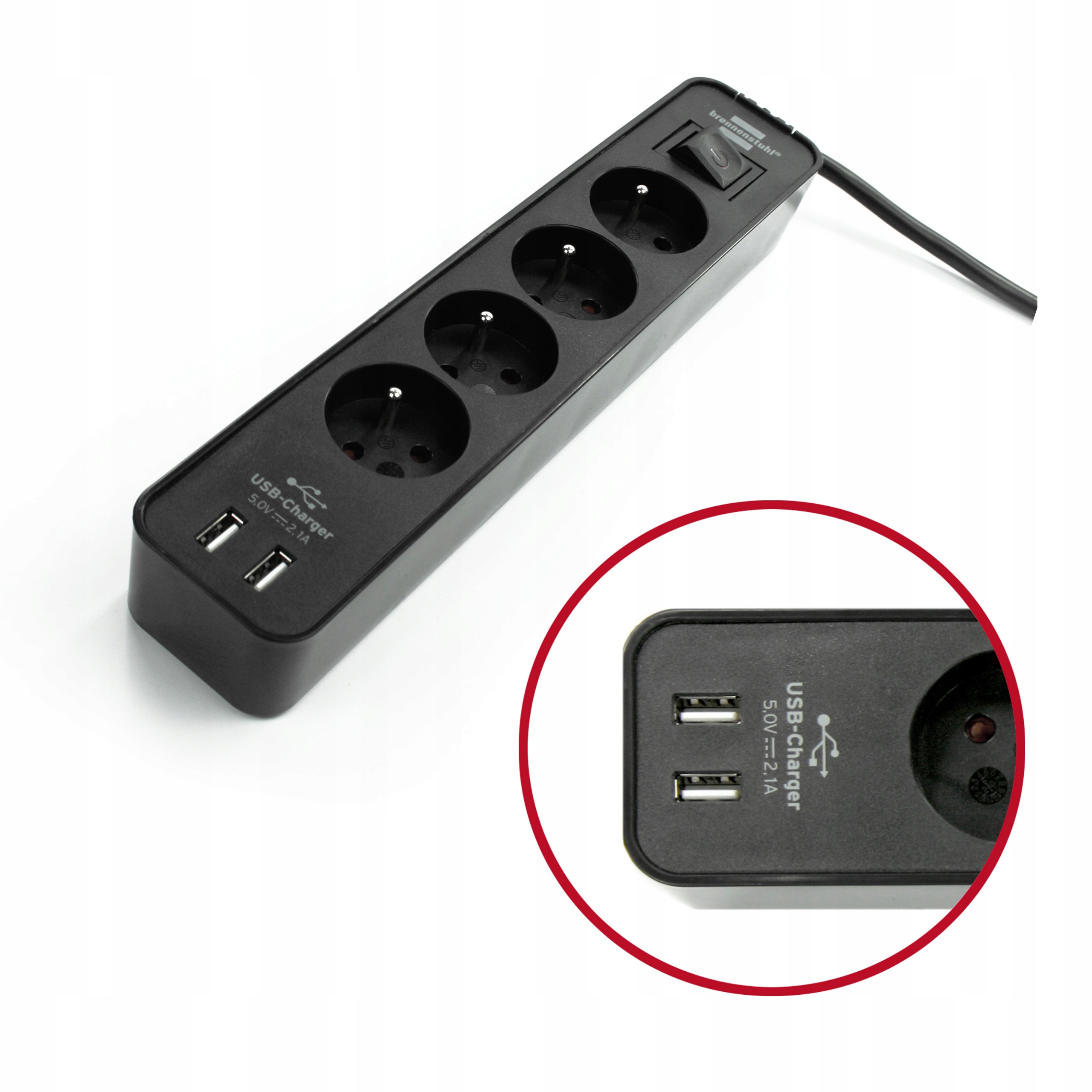 

Listwa zasilająca z ladowarka Usb Ecolor 4 gniazda