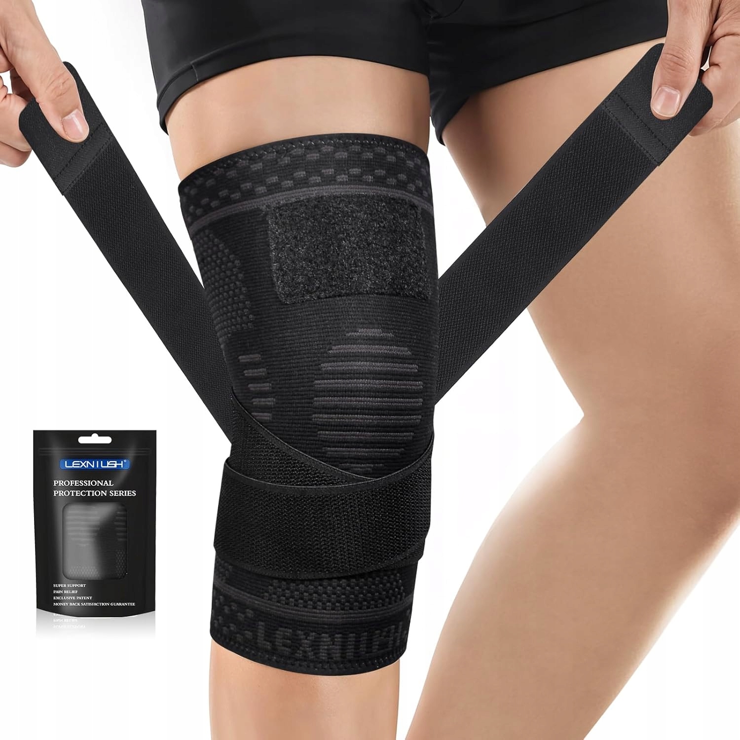 Stabilizator Kolana z Paskiem Kompresyjny 3D Orteza Sport rozm S