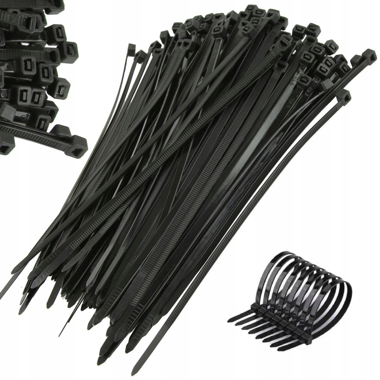 100x OPASKI ZACISKOWE KABLOWE TRYTKI MOCNE 3,6x300