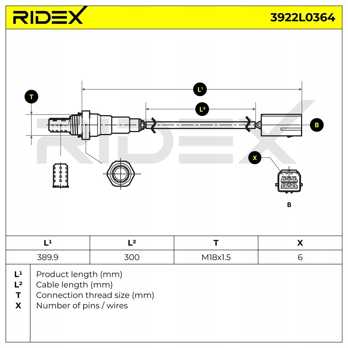 ridex 3922L0364 лямбда-зонд