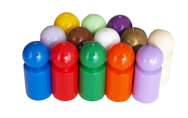 

Pionki do gry kolorowe z główką 13 szt. Pion