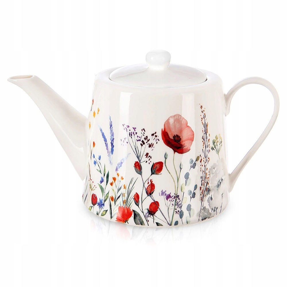 Porcelánová konvice na kávu a čaj 1 l s květinami