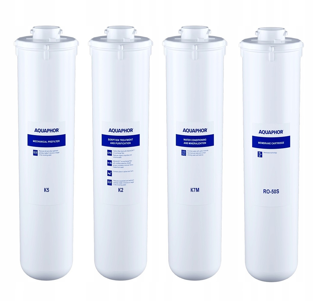 

4 wkłady Aquaphor RO-101S Morion K5+K2+K7M+RO50S