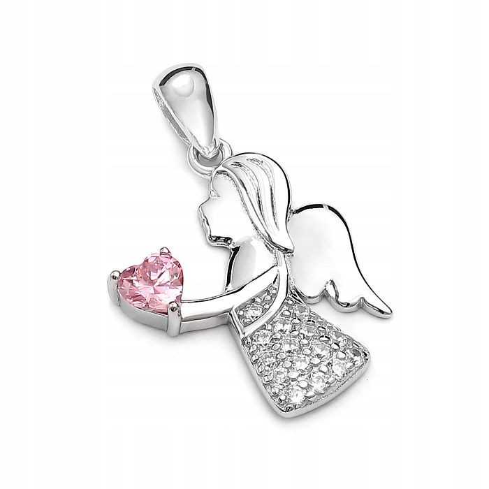 

Zawieszka srebrny aniołek z sercem