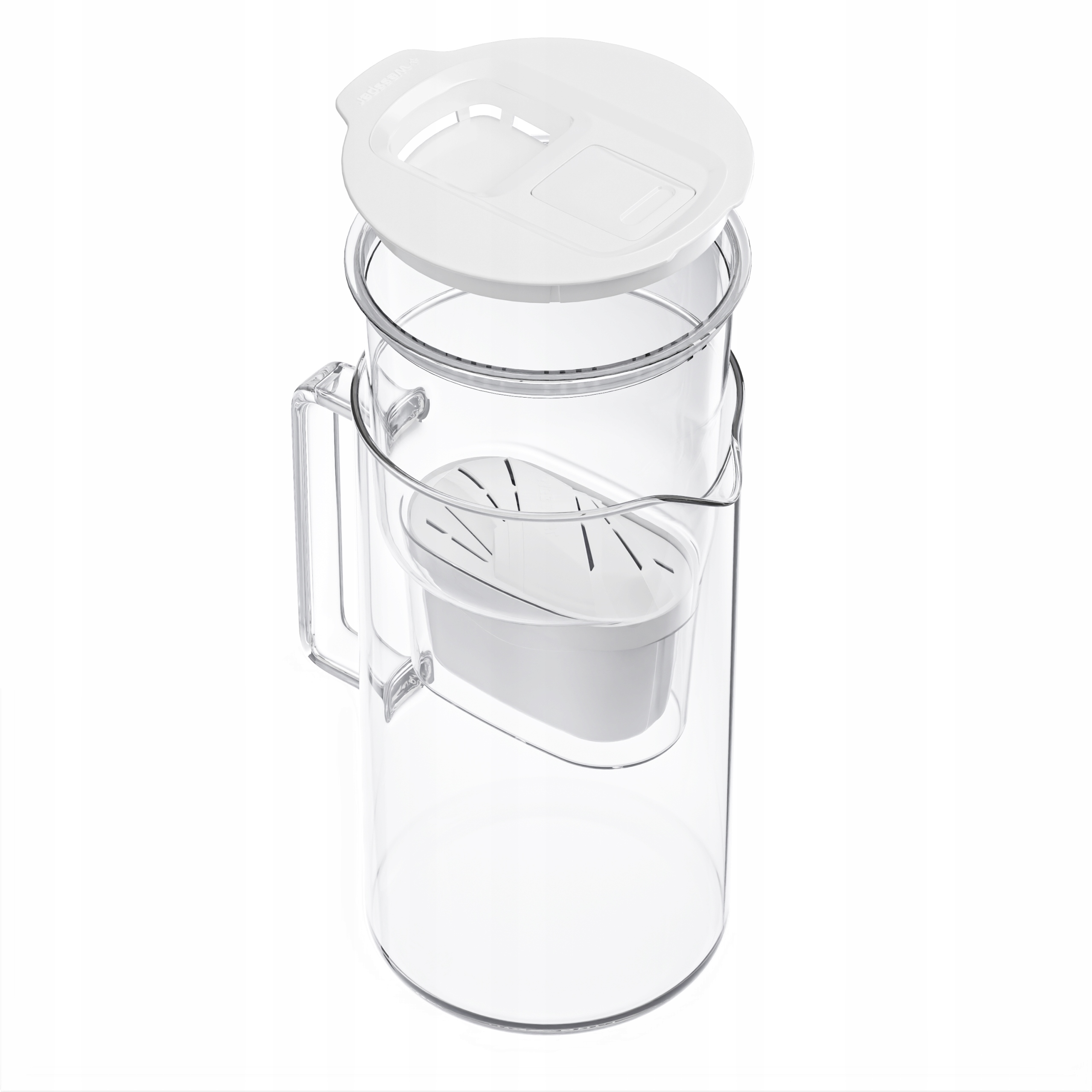 Üveg szűrőkancsó Wessper D4 BOROSILICATE MINI futureflow 2l Modell D4 Borosilicate Mini FutureFlow