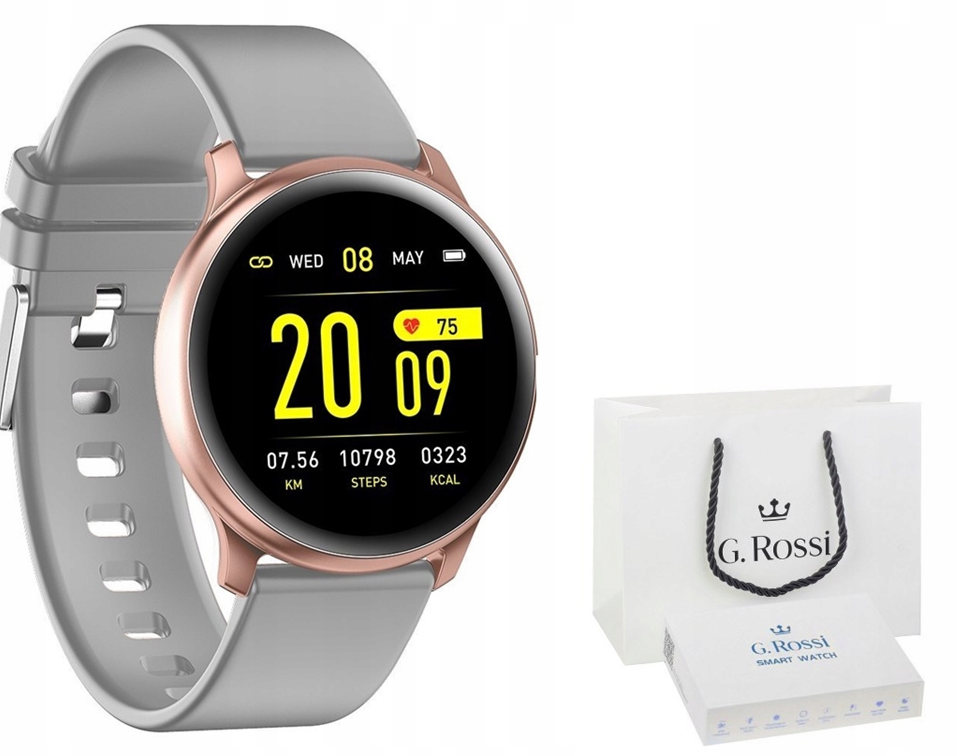 

Zegarek Męski Smartwatch G. Rossi Sport Puls Kroki