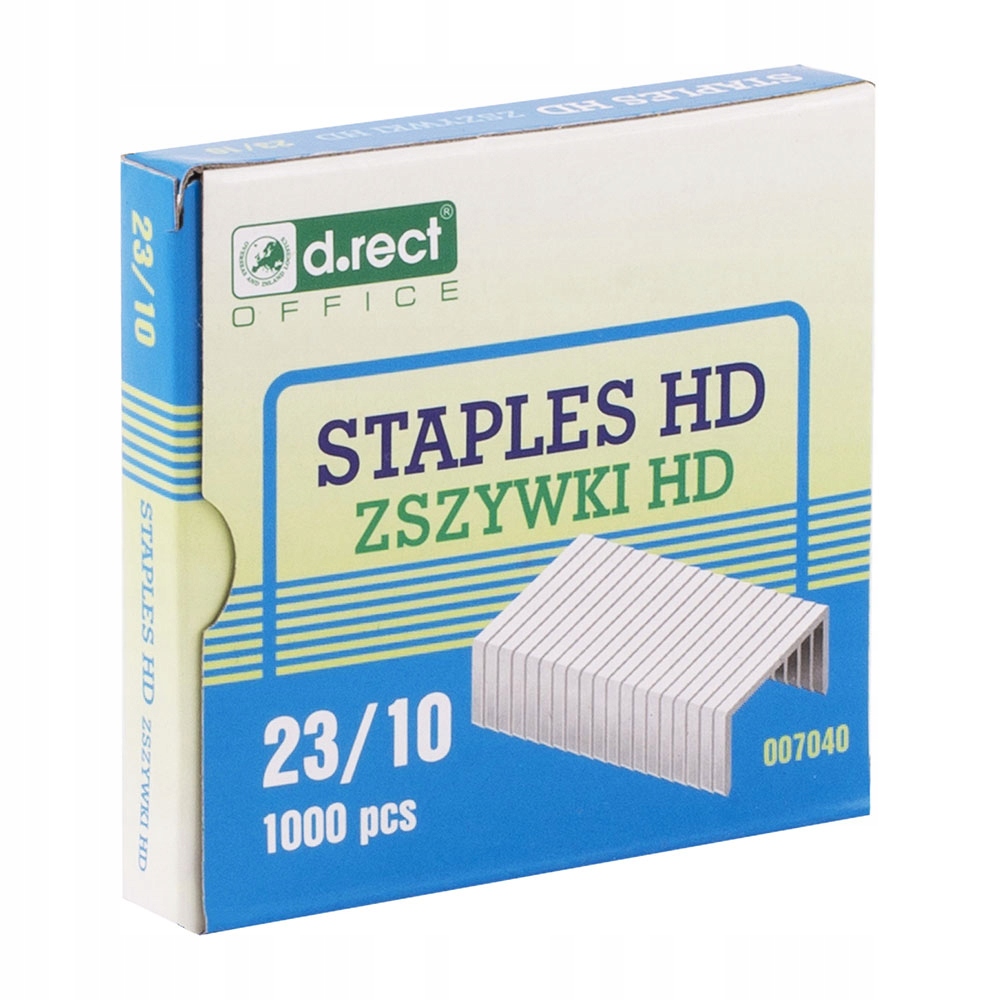 

Zszywki D.rect Hd 23/10 1000 sztuk do 70 kartek