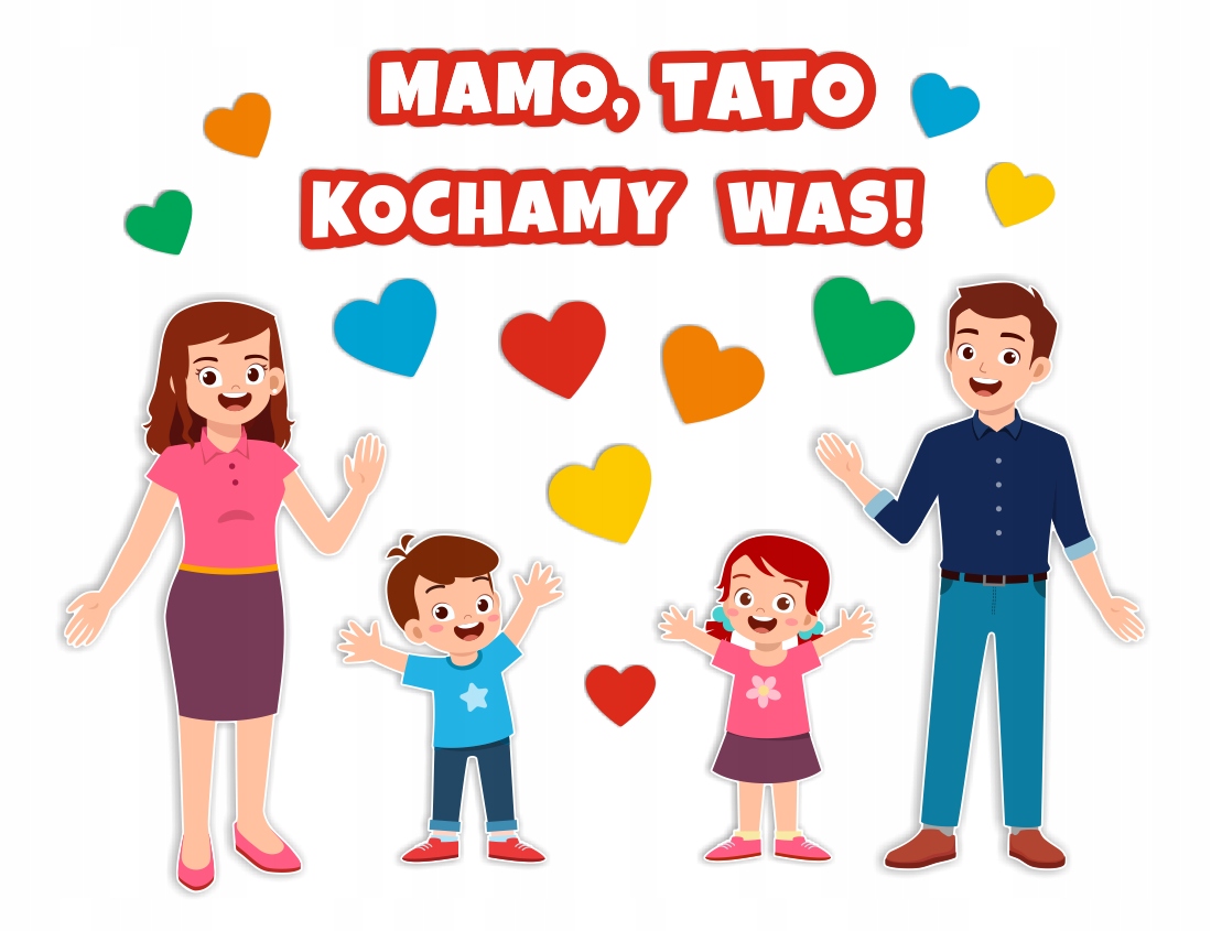 Dekoracja Dzień Mamy i Taty duża rozmiar XXL Marka SzkolneNaklejki